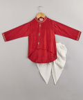 Asymetric Kurta With White Patiala