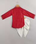 Asymetric Kurta With White Patiala