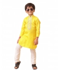 Yellow Embroidered Kurta Set