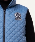 One Friday Blue Quilted Jacket For Kids Boys