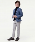 One Friday Kids Boys Blue V-Neck Blazer For Kids Boys