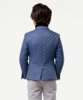 One Friday Kids Boys Blue V-Neck Blazer For Kids Boys