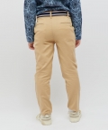 Striped Waist Beige Trouser