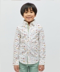 Fun Print Off White Shirt