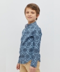 Blue Pattern Shirt