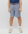 Striped Waist Blue Shorts