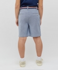 Striped Waist Blue Shorts