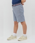 Striped Waist Blue Shorts
