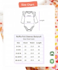 Ruffle Full Sleeve Bodysuit - Indian Flora White