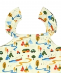 Printed Strap Dress - Camping