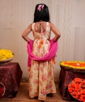 Yellow Full Length Block Printed Kurta With Dupatta