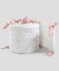 Baby Crib Bumper - Bows and Peaches | Set of 1