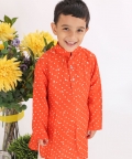 Bandhani Print Kurta With Sequence Embroidery & Pyjama