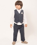 Navy Blue Mickey Print New Born Baby Set For Baby Boys