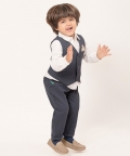 Navy Blue Mickey Print New Born Baby Set For Baby Boys