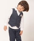 Navy Blue Mickey Print New Born Baby Set For Baby Boys