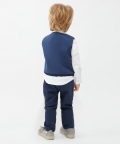 Navy Blue Waistcoat With White Shirt