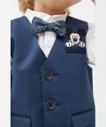 Navy Blue Waistcoat With White Shirt