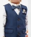 Navy Blue Waistcoat With White Shirt