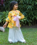 Sunshine Bloom Collar Kurta Sharara