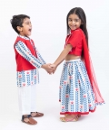 Leaf Printed Kurta Set