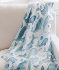 Caspian Single Swaddle Wraps (Whale Print)