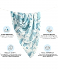 Caspian Single Swaddle Wraps (Whale Print)