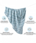 Caspian Single Swaddle Wraps (Indigo Print)