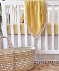 Crane Baby 6 Layer Muslin Blanket - Ochre