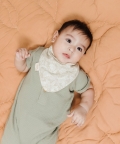 Crane Baby Dainty Leaf Willow Bandana Bib Set