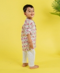 Block Printed Muslin Jaal Printed Kurta Set