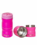 ZoLi POW THIS & THAT Stackable Stainless Steel Insulated Food Jar- Pink