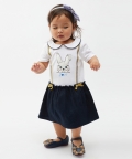 Navy Blue Dress with Bloomer
