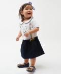 Navy Blue Dress with Bloomer