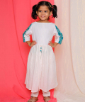 Juui Embroidered Kurta With Trousers, White