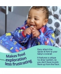 Bibado Handi Cutlery Attachable Weaning Cutlery Set Oceans of Fun Dark Blue