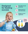 Bibado Handi Cutlery Attachable Weaning Cutlery Set Ducklings Pool Party Blue