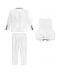 Boys White 3 Piece Suit