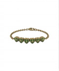 Sterling Silver Name Bracelet For Baby And Child - 18 Kt Gold Plated With Heart Babykubes(7-15 gms)