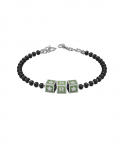 Sterling Silver Initial Nazariya for Baby & Child with Square Babykubes (9-12gm)