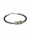 Sterling Silver Initial Nazariya for Baby & Child with Square Babykubes (9-12gm)