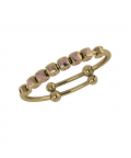 Personalised Silver Bangle Bracelet For Baby To Adult - 18 Kt Gold Plated With Dice Cubes