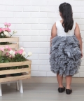 Black And White Ruffled Dress