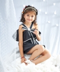 Black Pearl Embellished Bow Dress