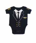 Black Pilot Romper