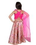 Cotton Silk Printed Pom Pom Lehenga With Dupatta
