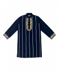 Blue colorful mirror work kurta set for boys