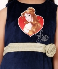 Blue Princess Patch Dress With Gold Belt