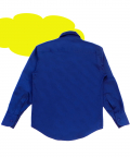 Blue Shirt With a Black Overlap And Swaroski Motif