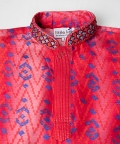 Blue Tie Dye Printed Kurta Set